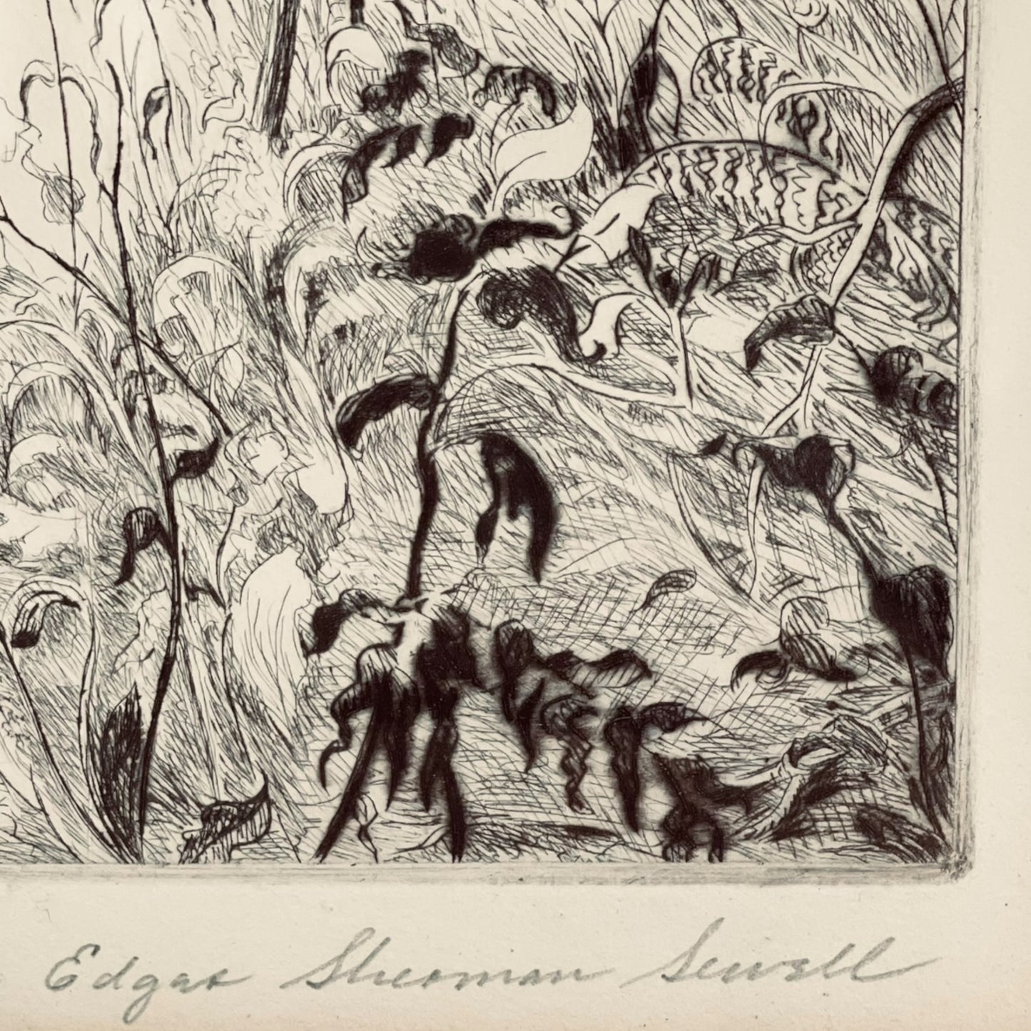 Mid-20th Century etching by Edgar Sherman Sewell