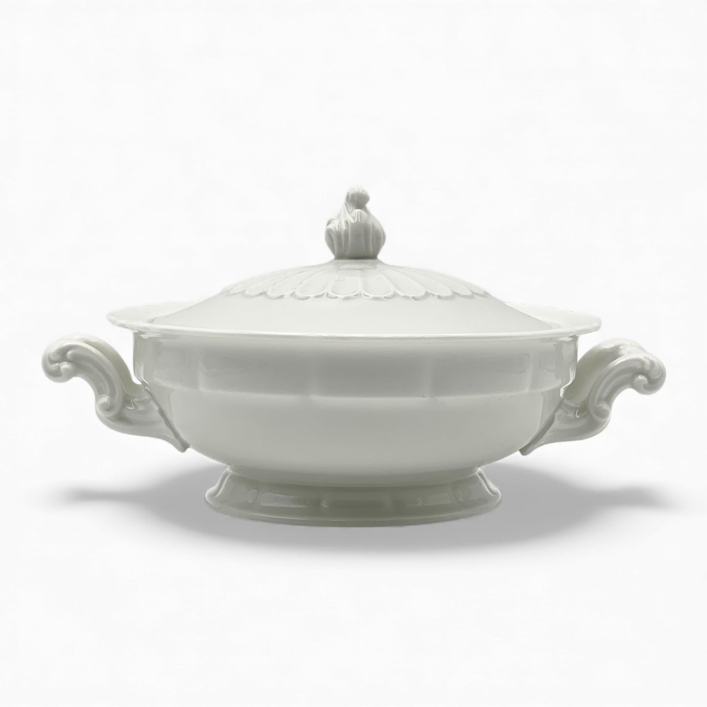 Antique Limoges white porcelain tureen