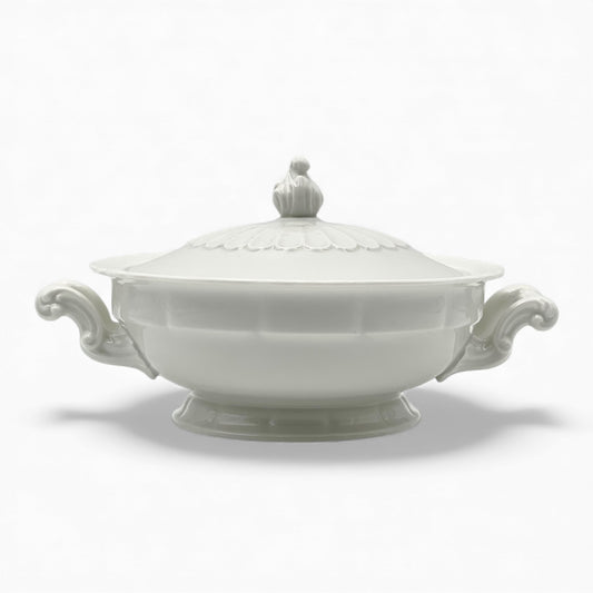 Antique Limoges white porcelain tureen