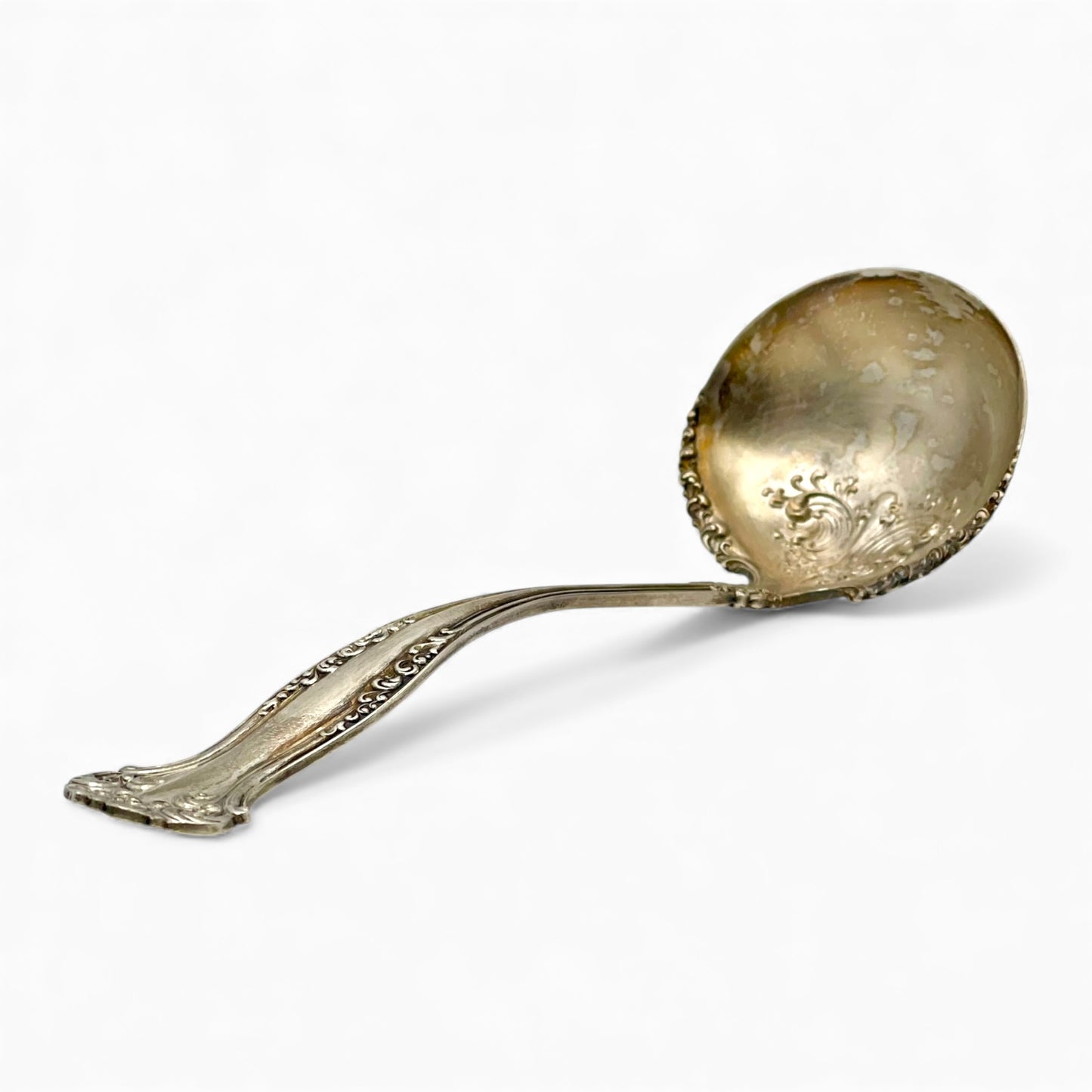 Antique silver-plated gravy ladle