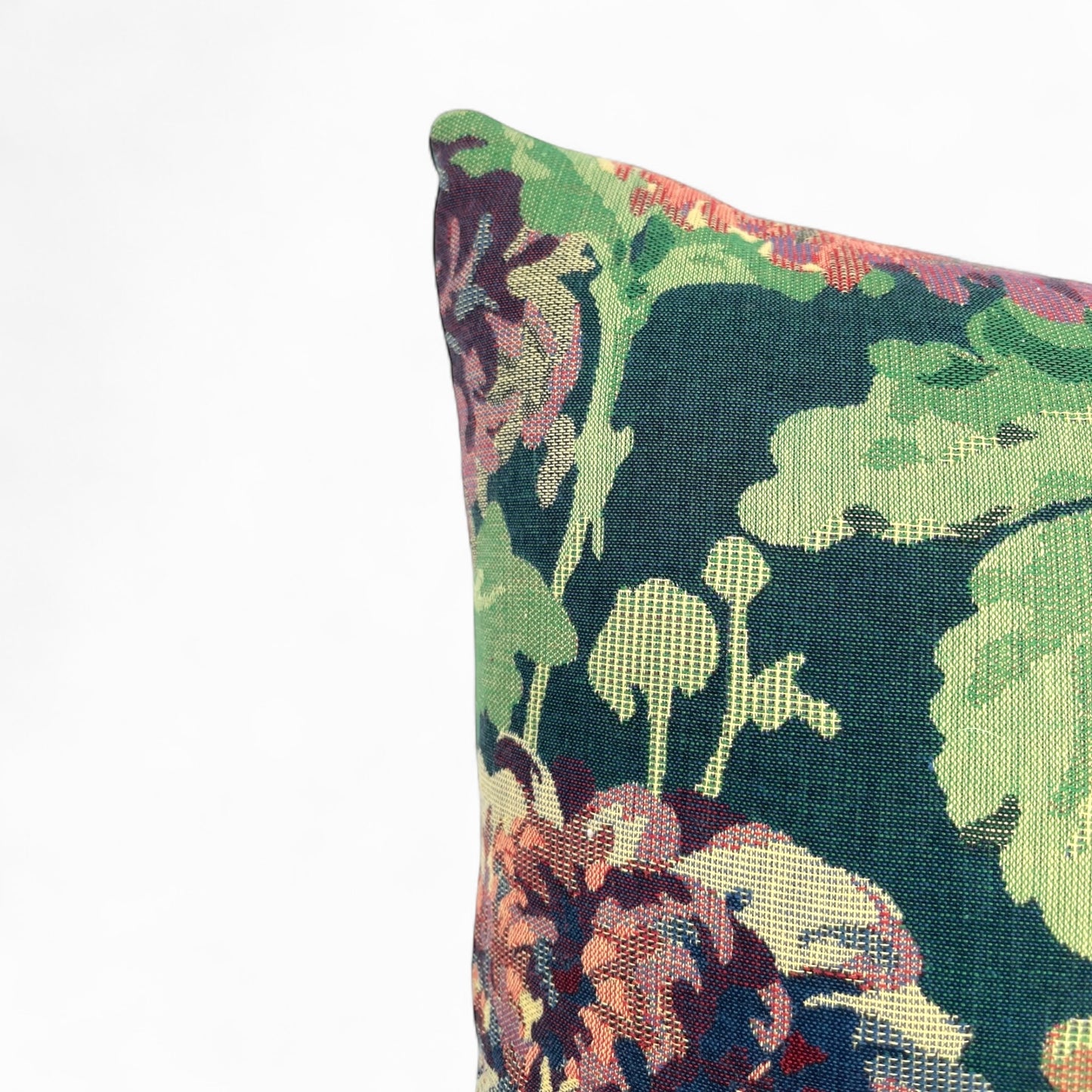 Pillow made with gobelin and vintage Irish linen