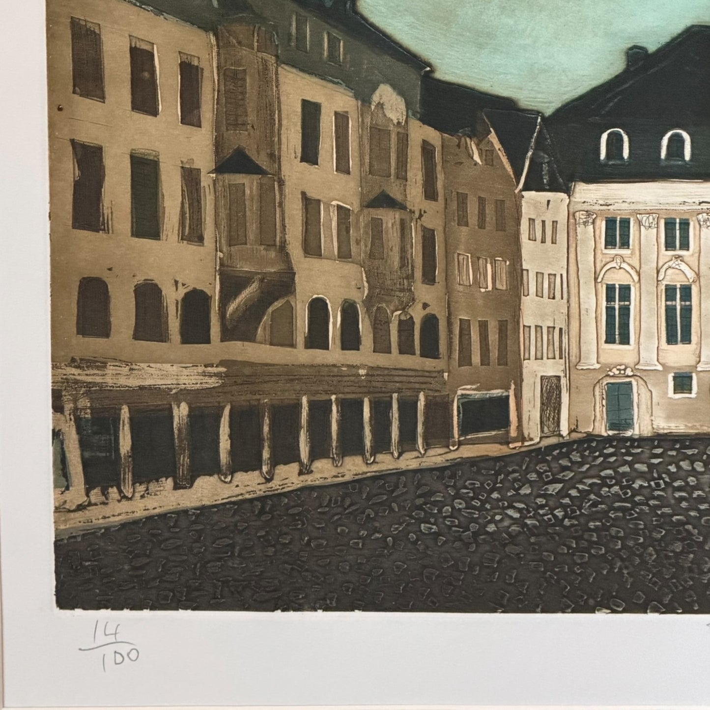 “BONN” Aquatint Etching by J.J.J. Rigal