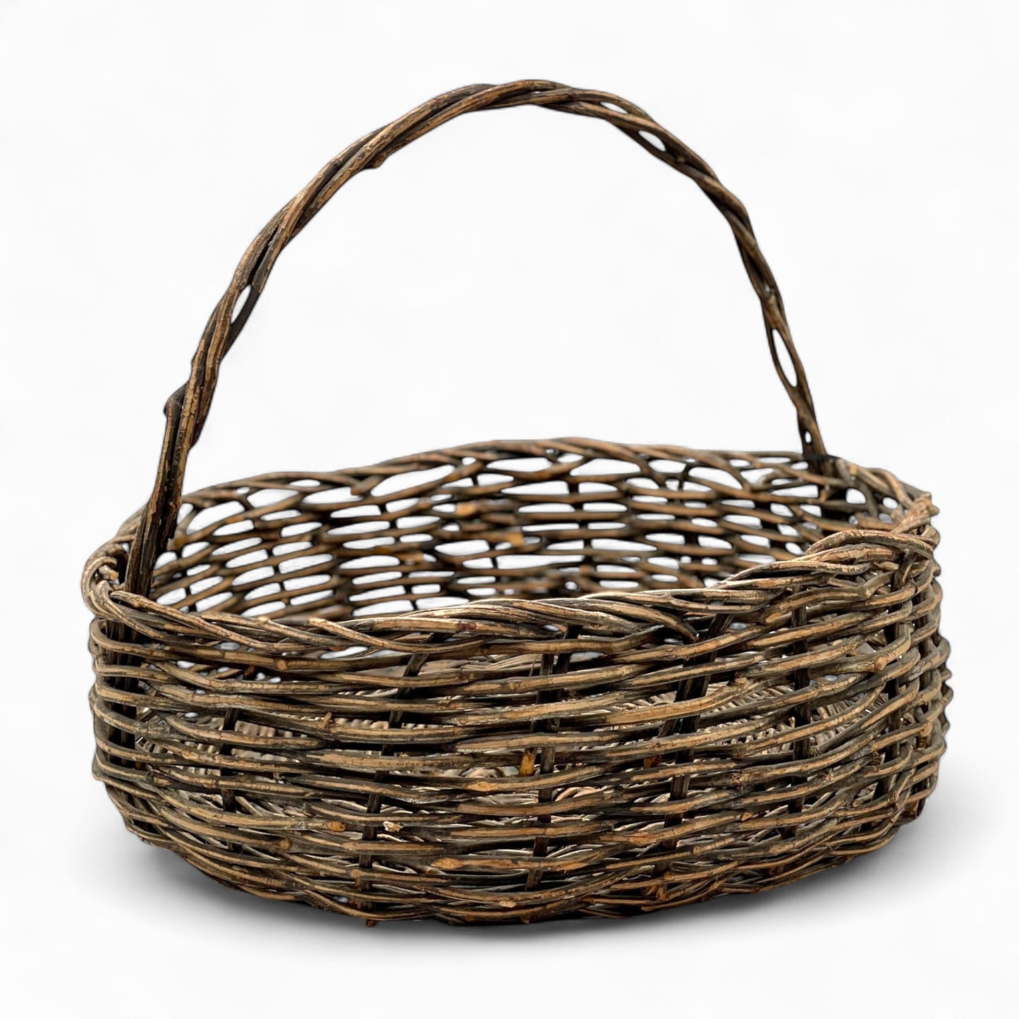 Vintage handmade wicker basket