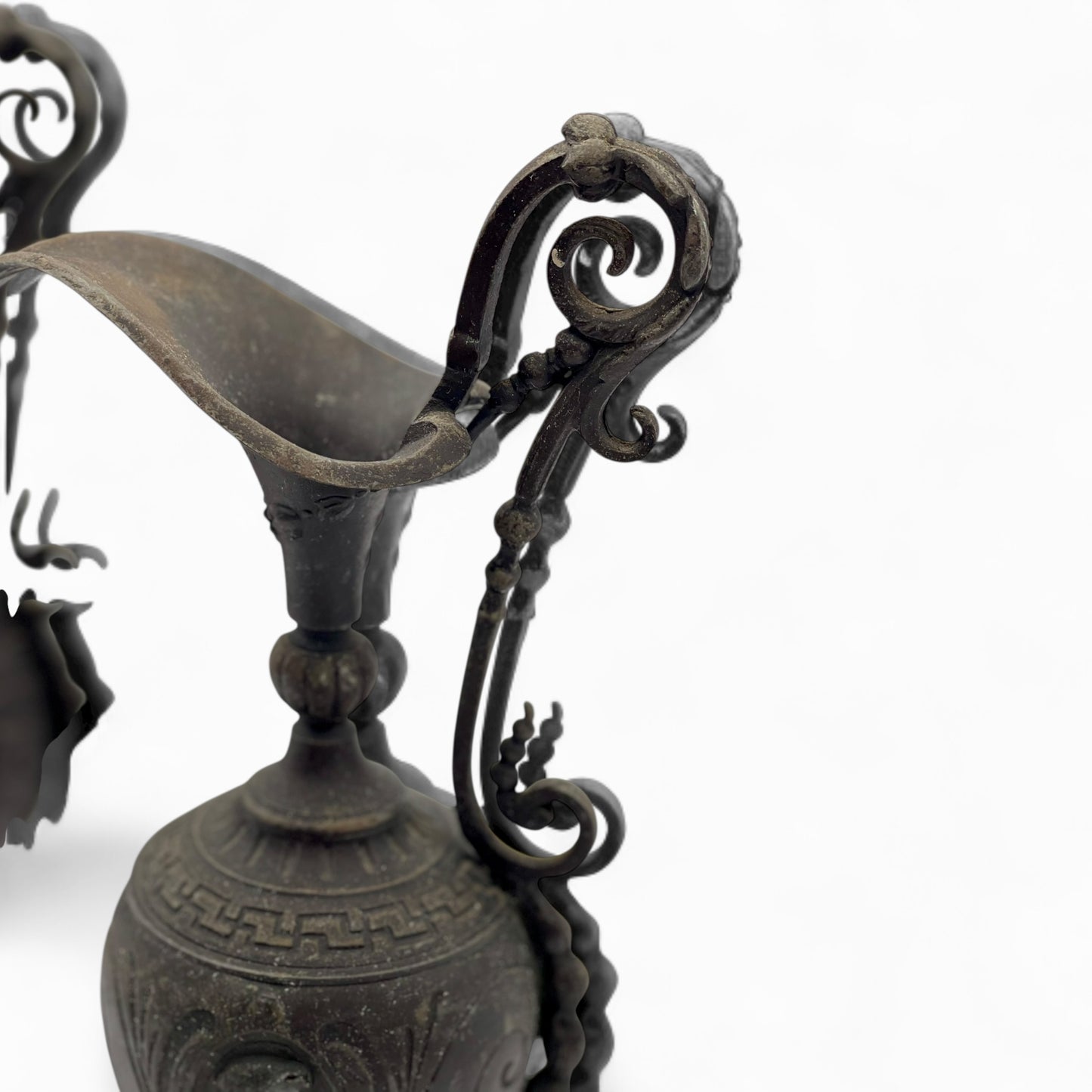 Pair of Antique decorative spelter ewers