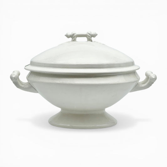Large white ironstone tureen