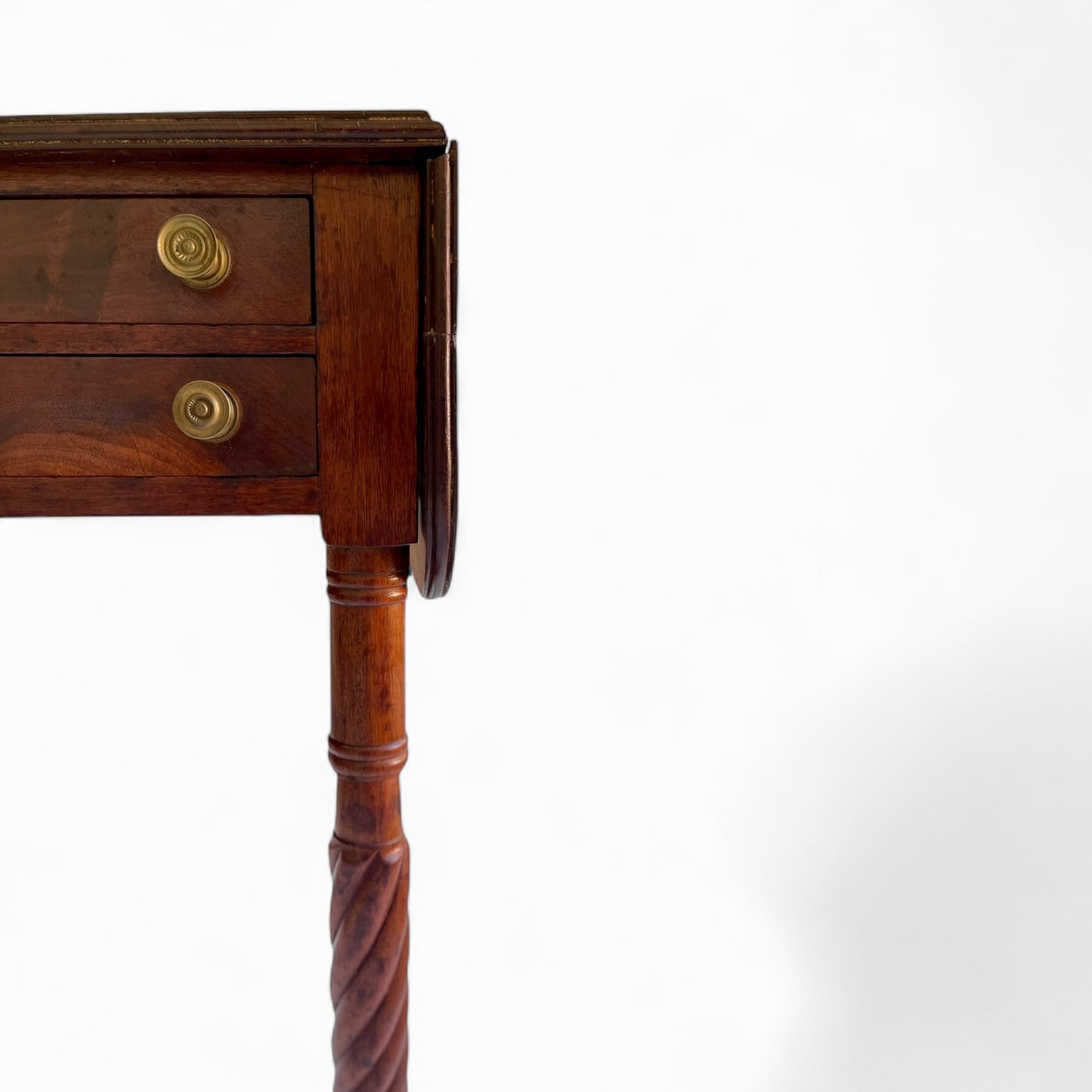 Antique Sheraton style Pembroke table with Barley twisted legs