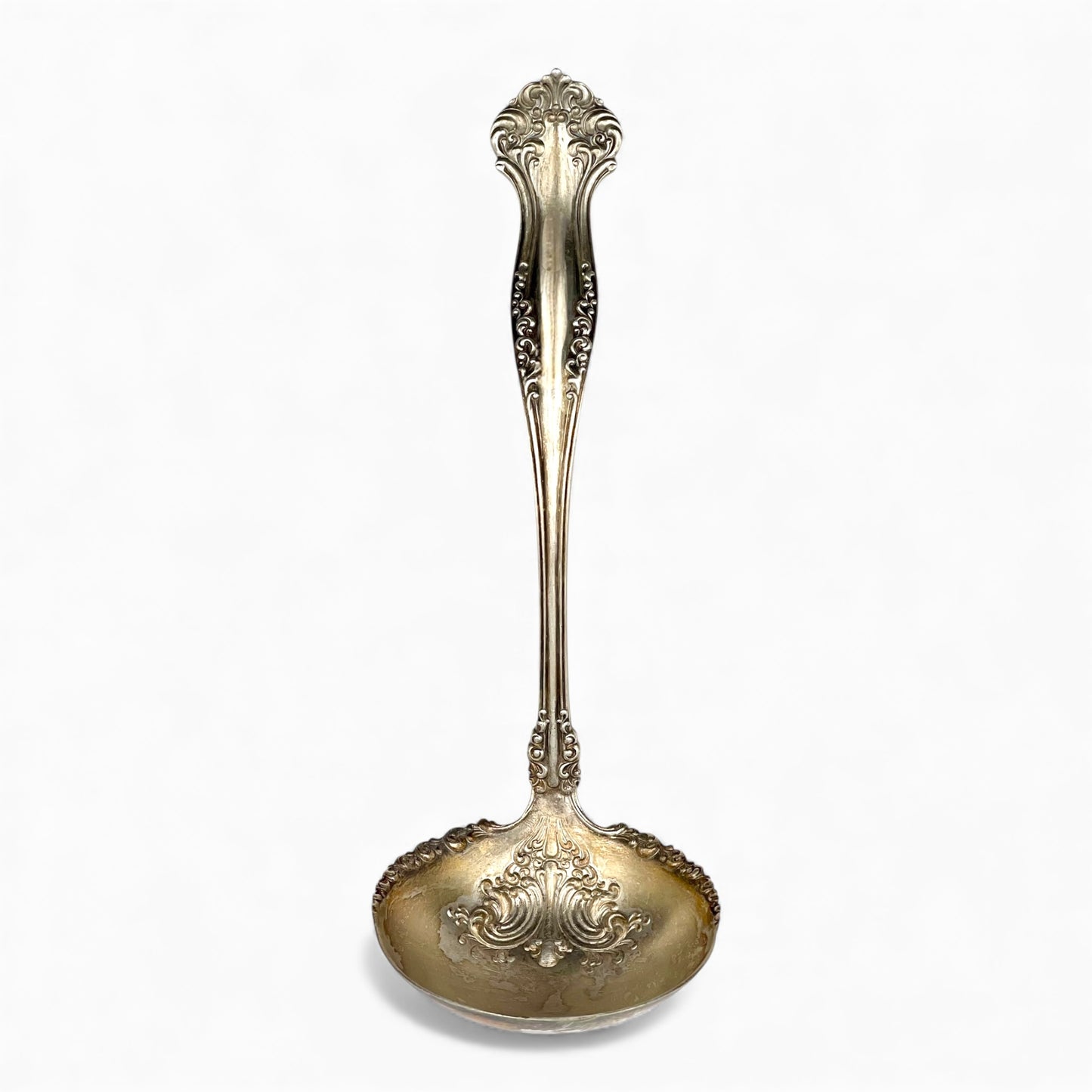 Antique silver-plated gravy ladle