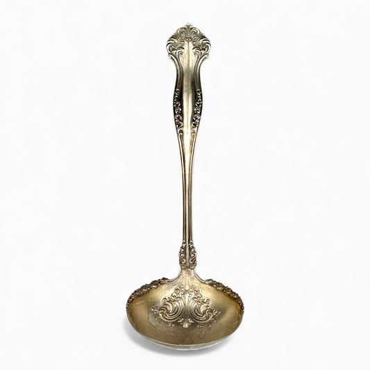 Antique silver-plated gravy ladle