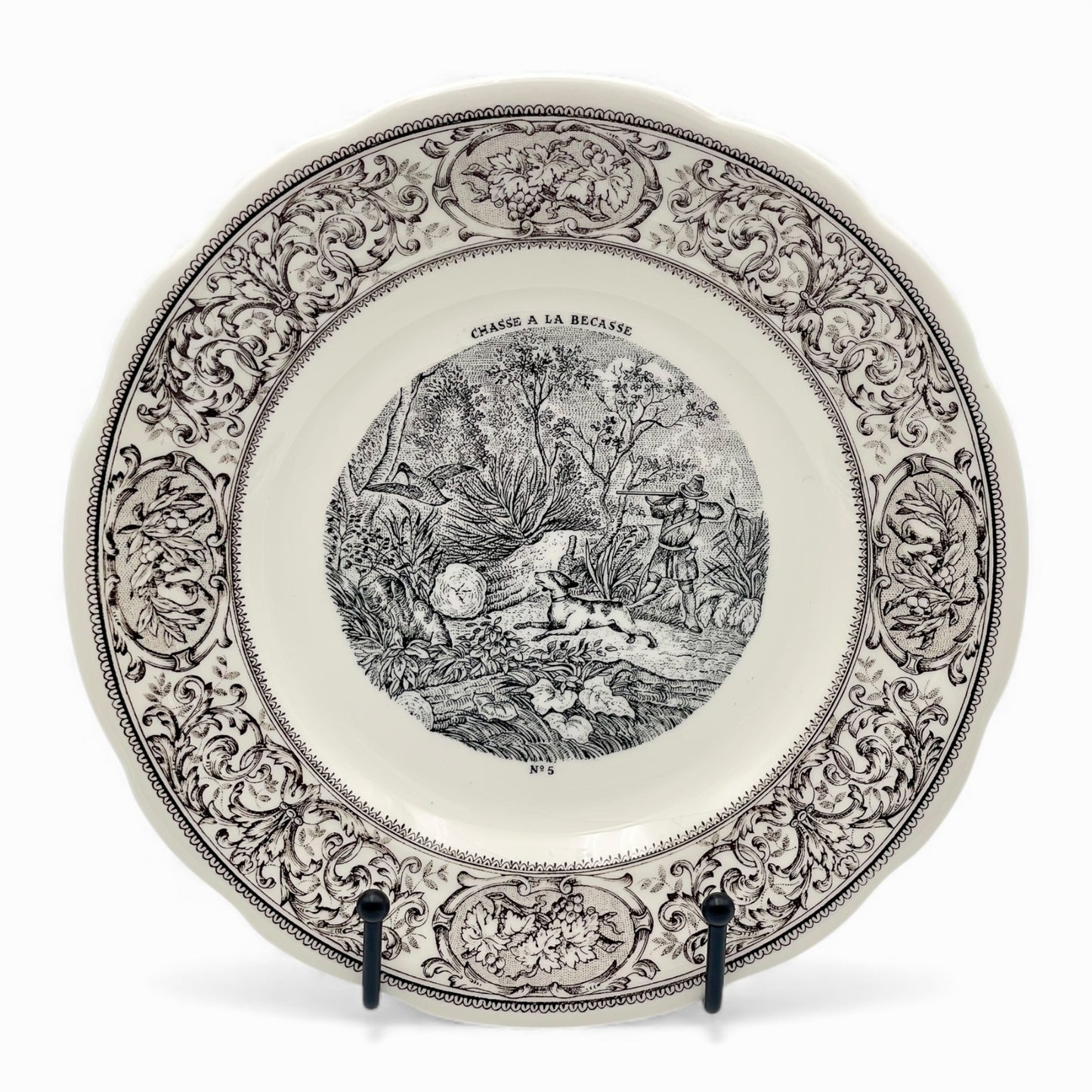 Set of six salad/dessert plates - Gien (France)