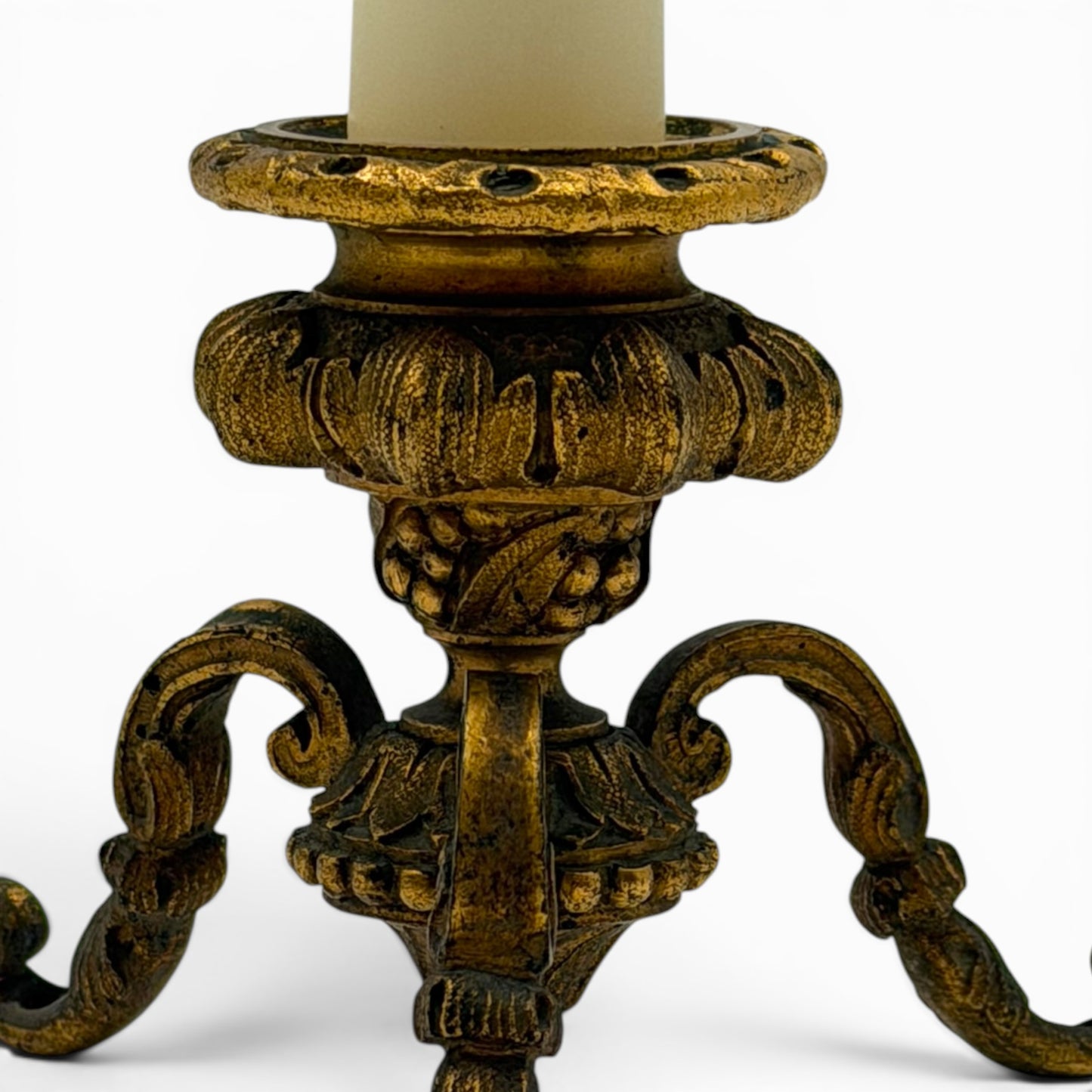 Rare antique brass 3 legs brass candlestick