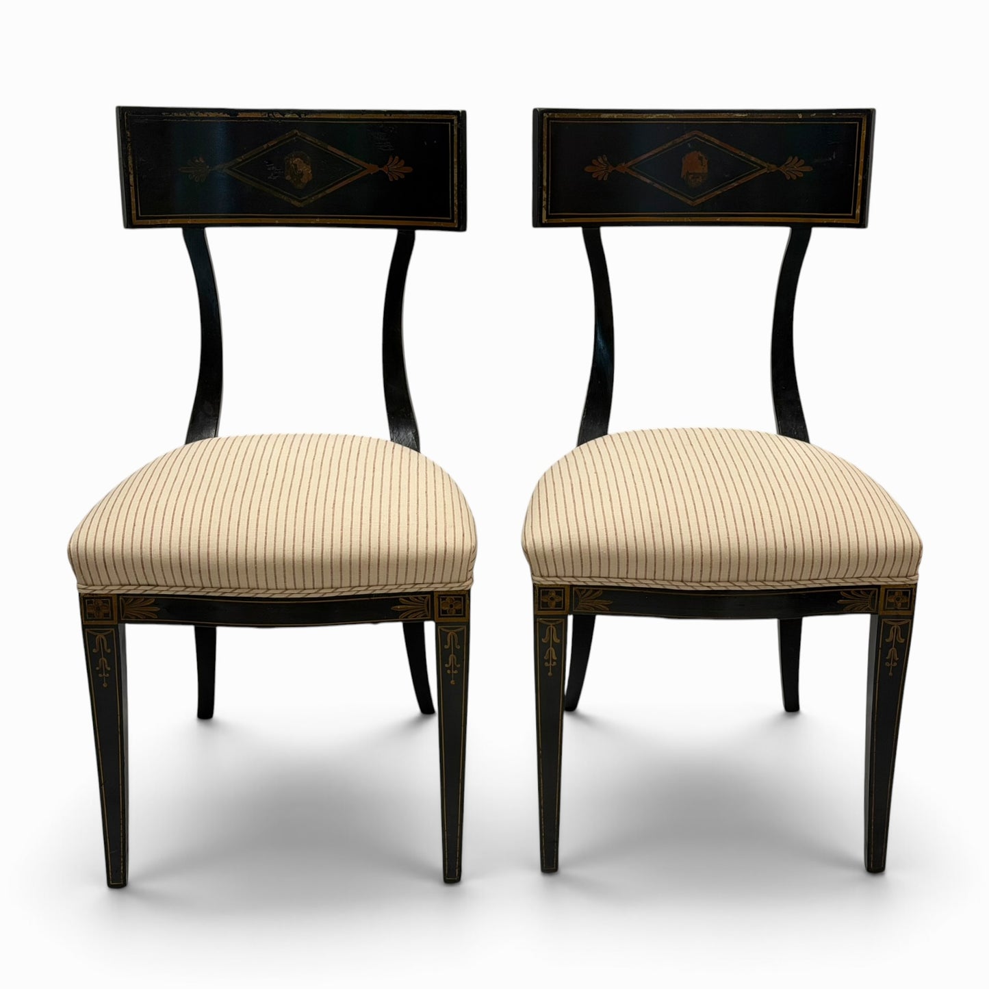 Set of two Antique Italian Neoclassical / Empire revival chairs