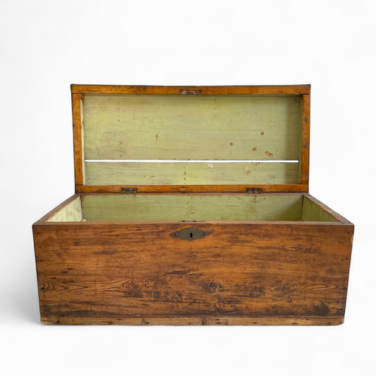 Antique wooden storage chest