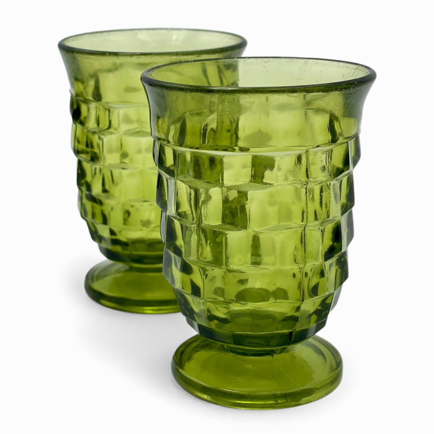 Set of 6 Indiana Glass “Whitehall” footed juice glass