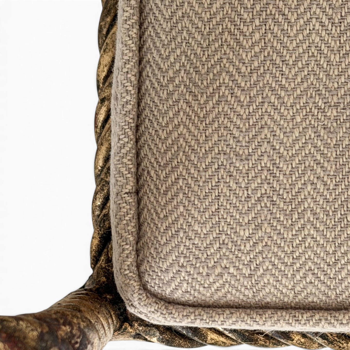 1950s NICCOLINI Gilded Iron Rope and Tassel Bench