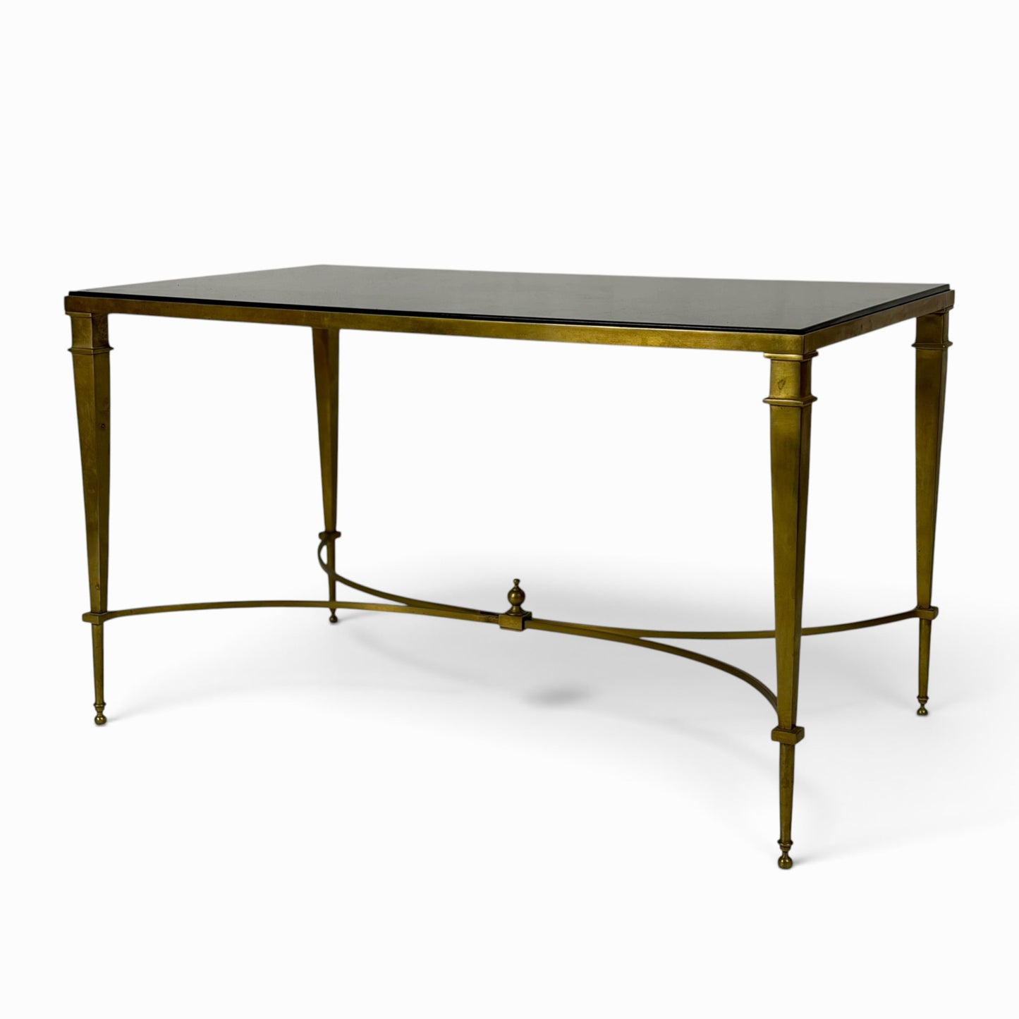 Vintage French Neoclassical brass coffee table