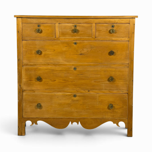 Antique American cherry chest of drawers