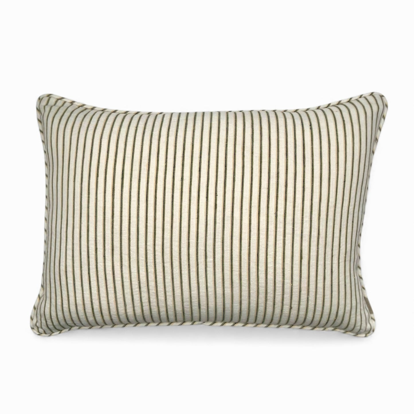 Pillow made with vintage Italian striped linen