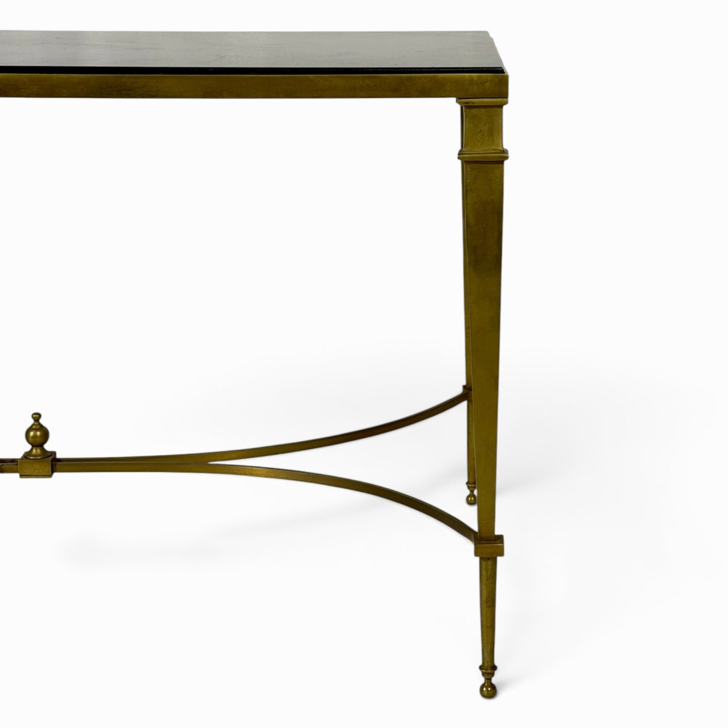 Vintage French Neoclassical brass coffee table