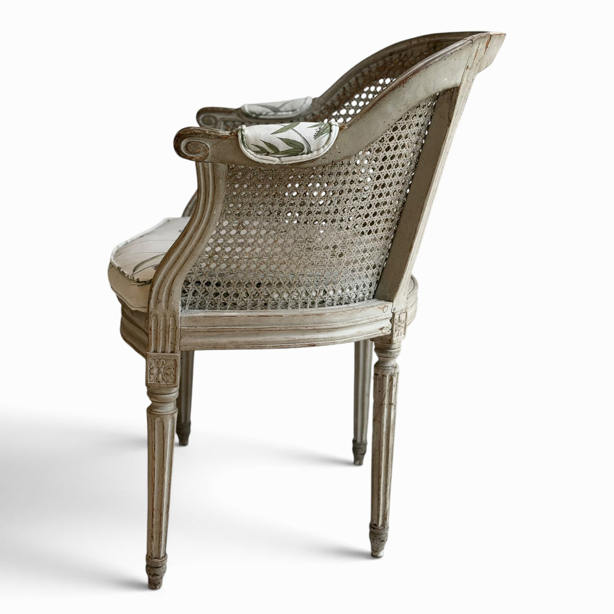 French Louis XVI (Directoire style) caned armchair