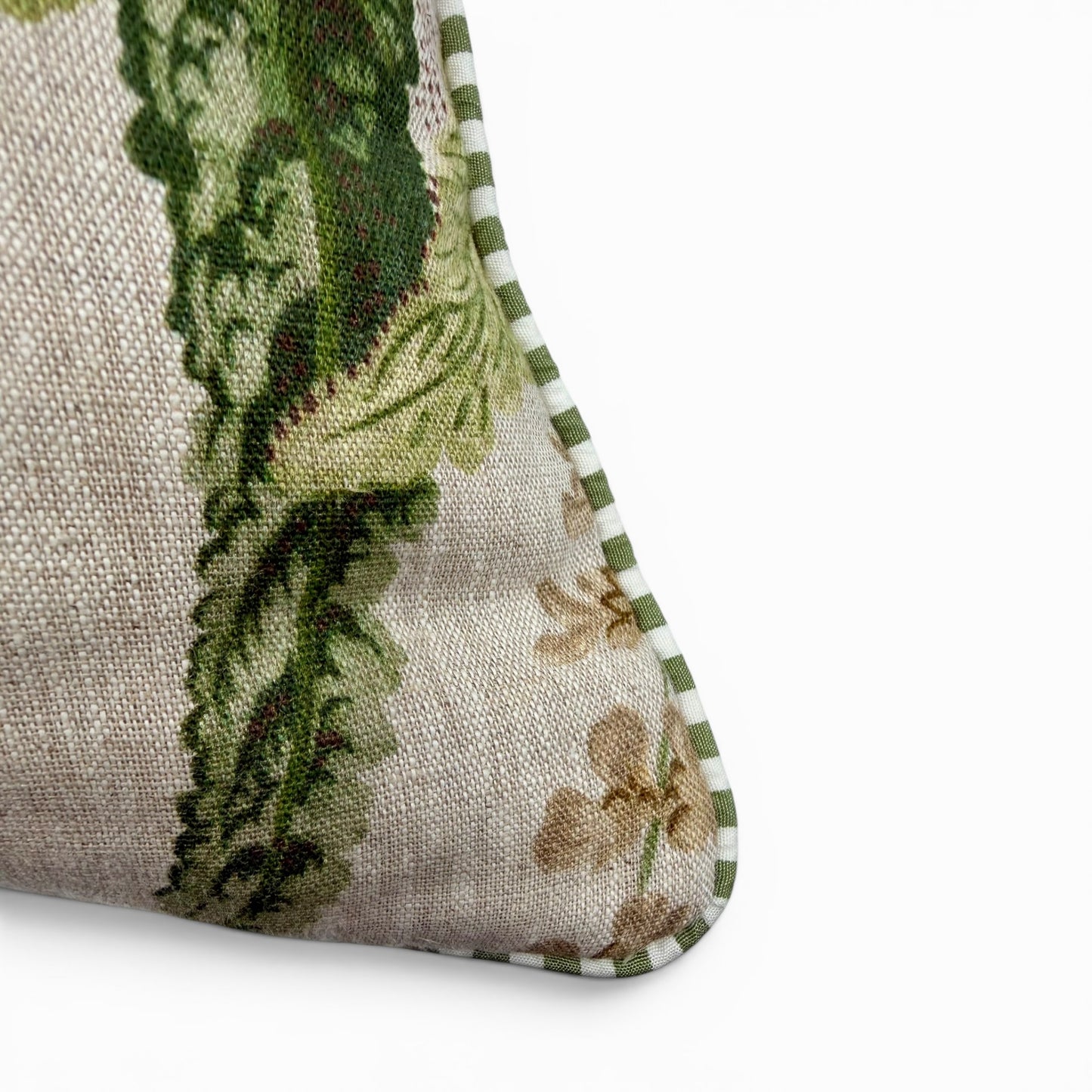 Pillow made with Anna French linen "Woodland"