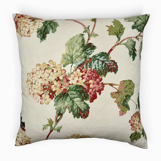 Pillow made with Anna French linen "Sussex Hydrangea"