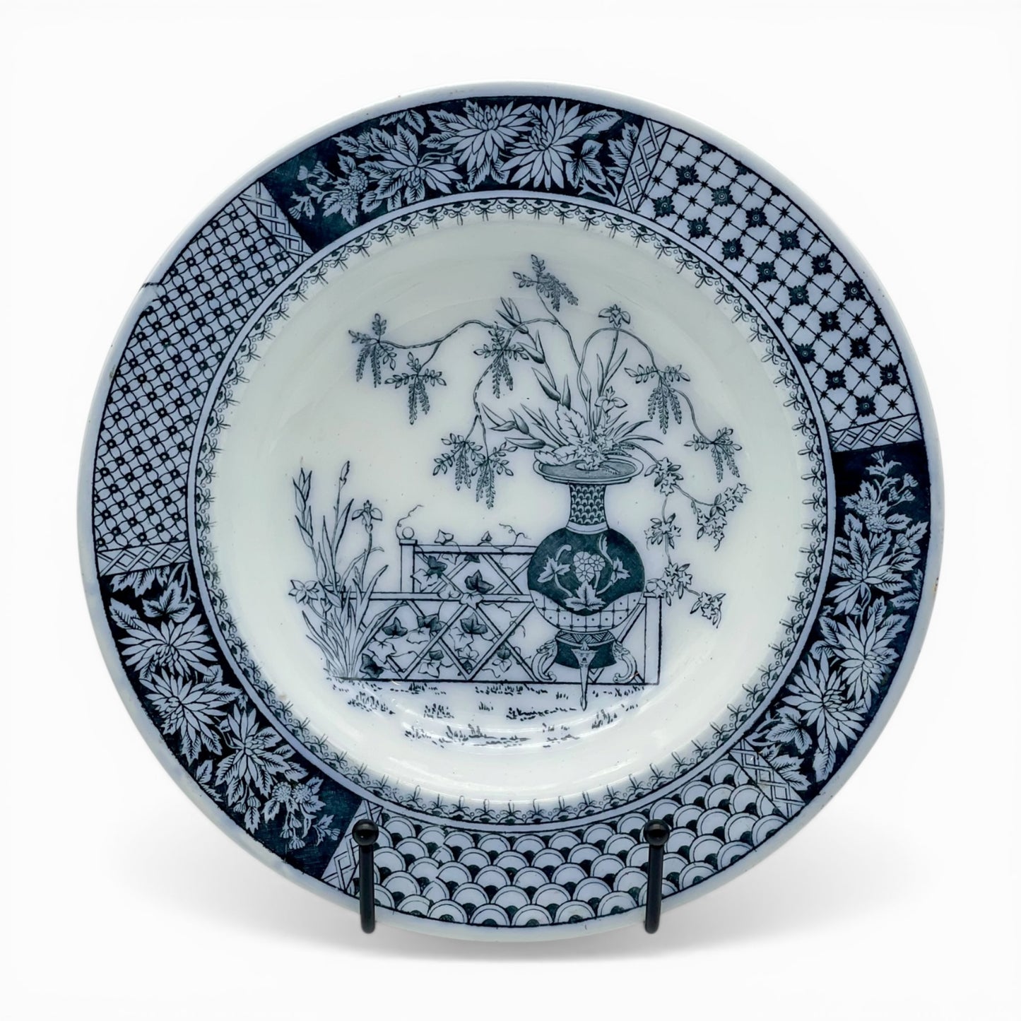 Antique Copeland 'Kew' pattern ceramic plate