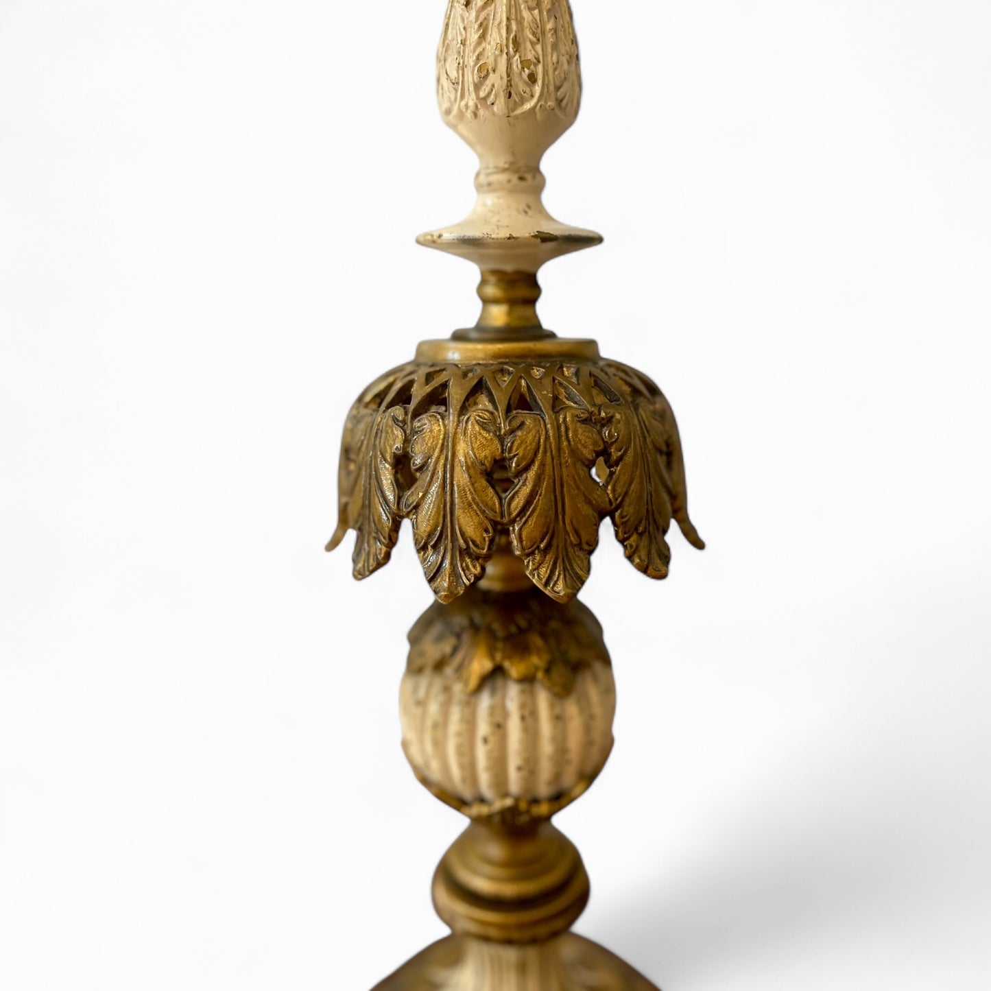 Vintage Leviton brass painted ornate table lamp