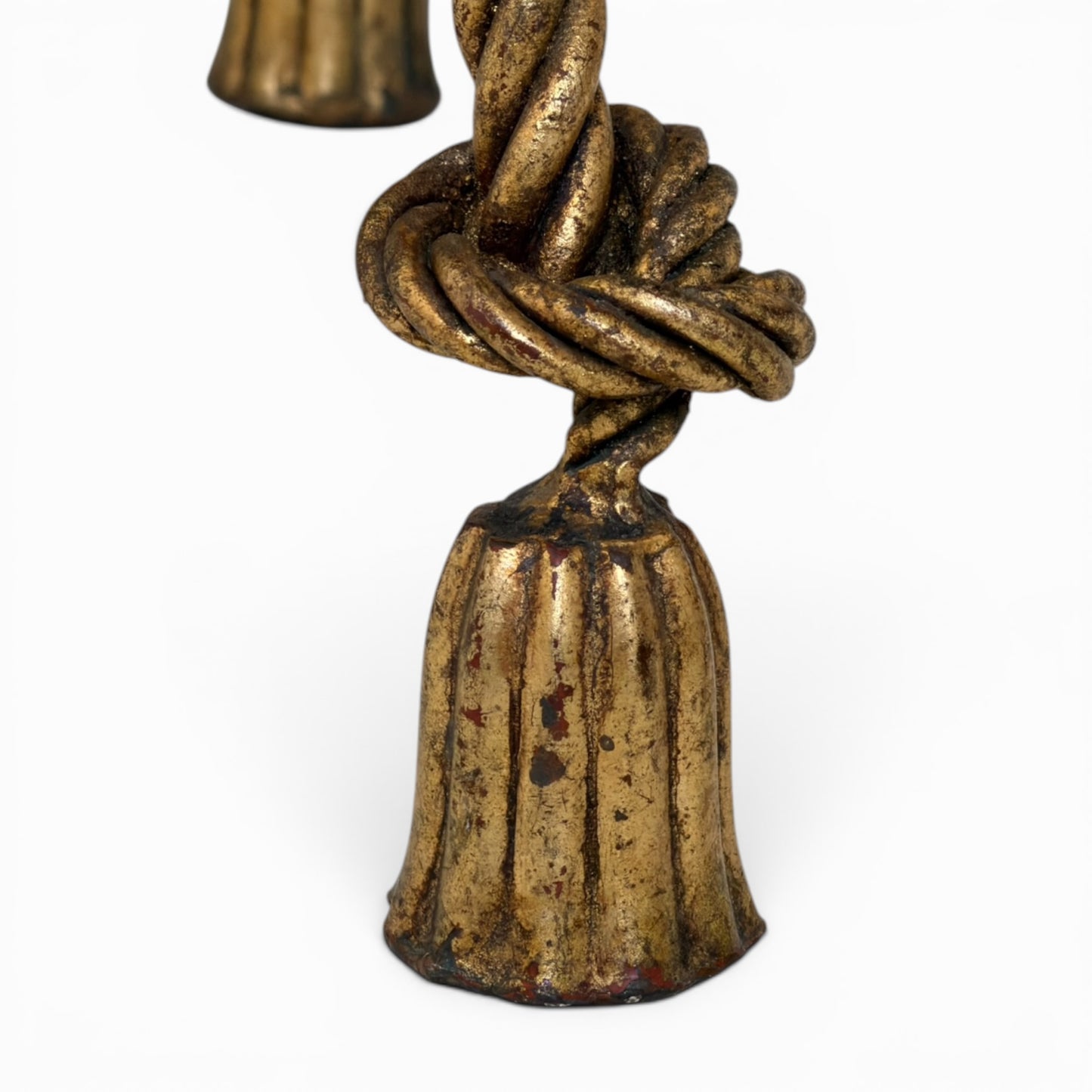1950s NICCOLINI Gilded Iron Rope and Tassel Bench