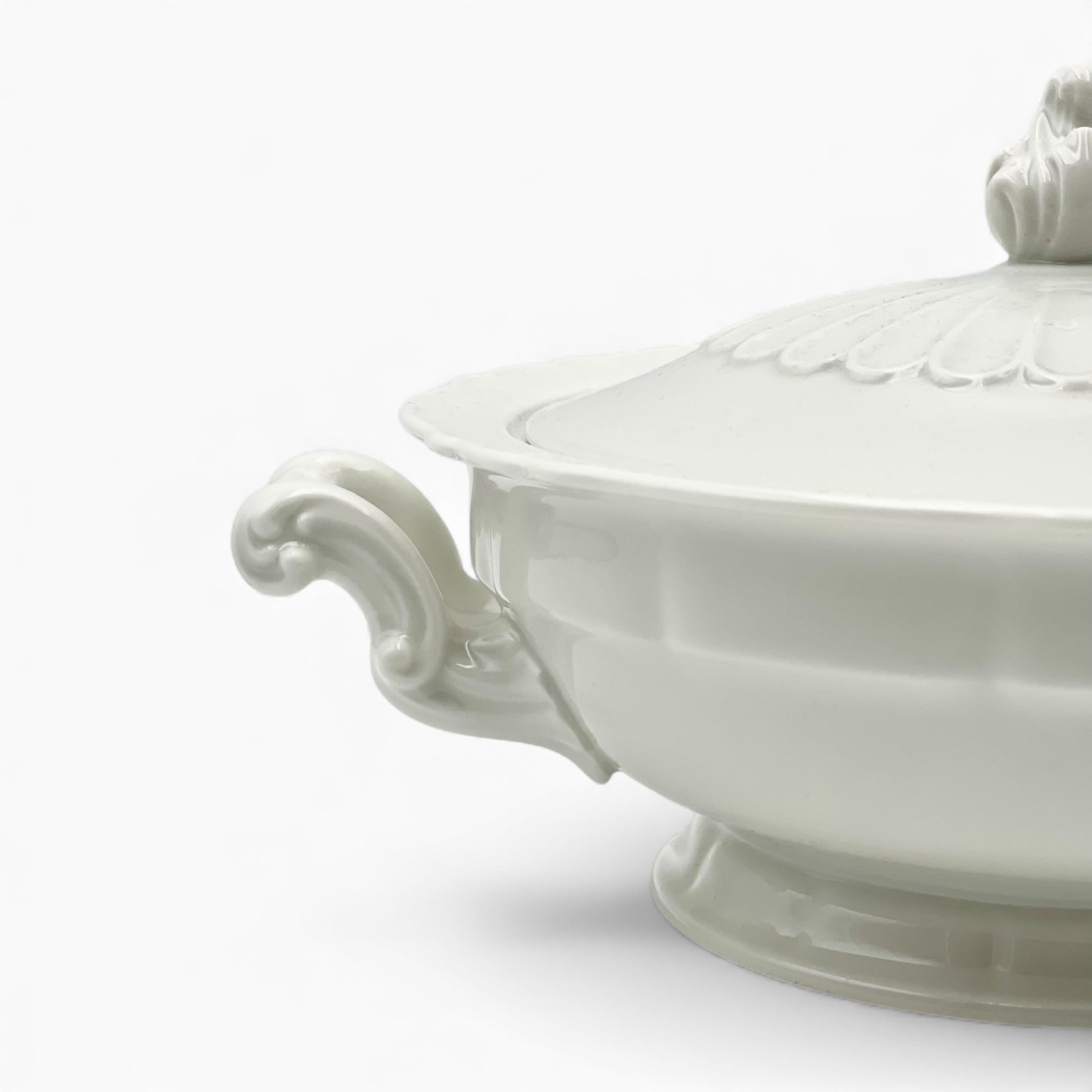 Antique Limoges white porcelain tureen