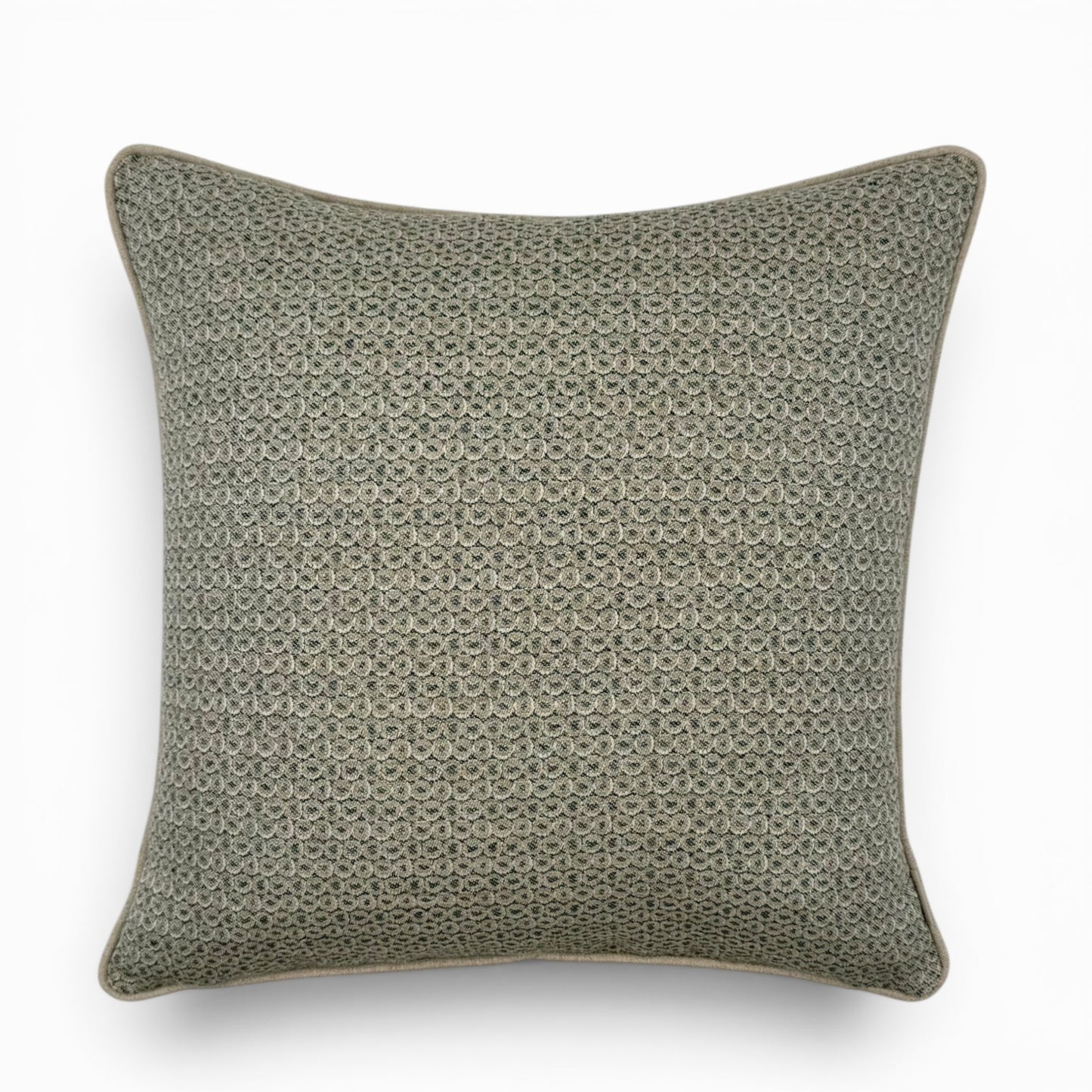 Pillow made with Ian Mankin English fabric