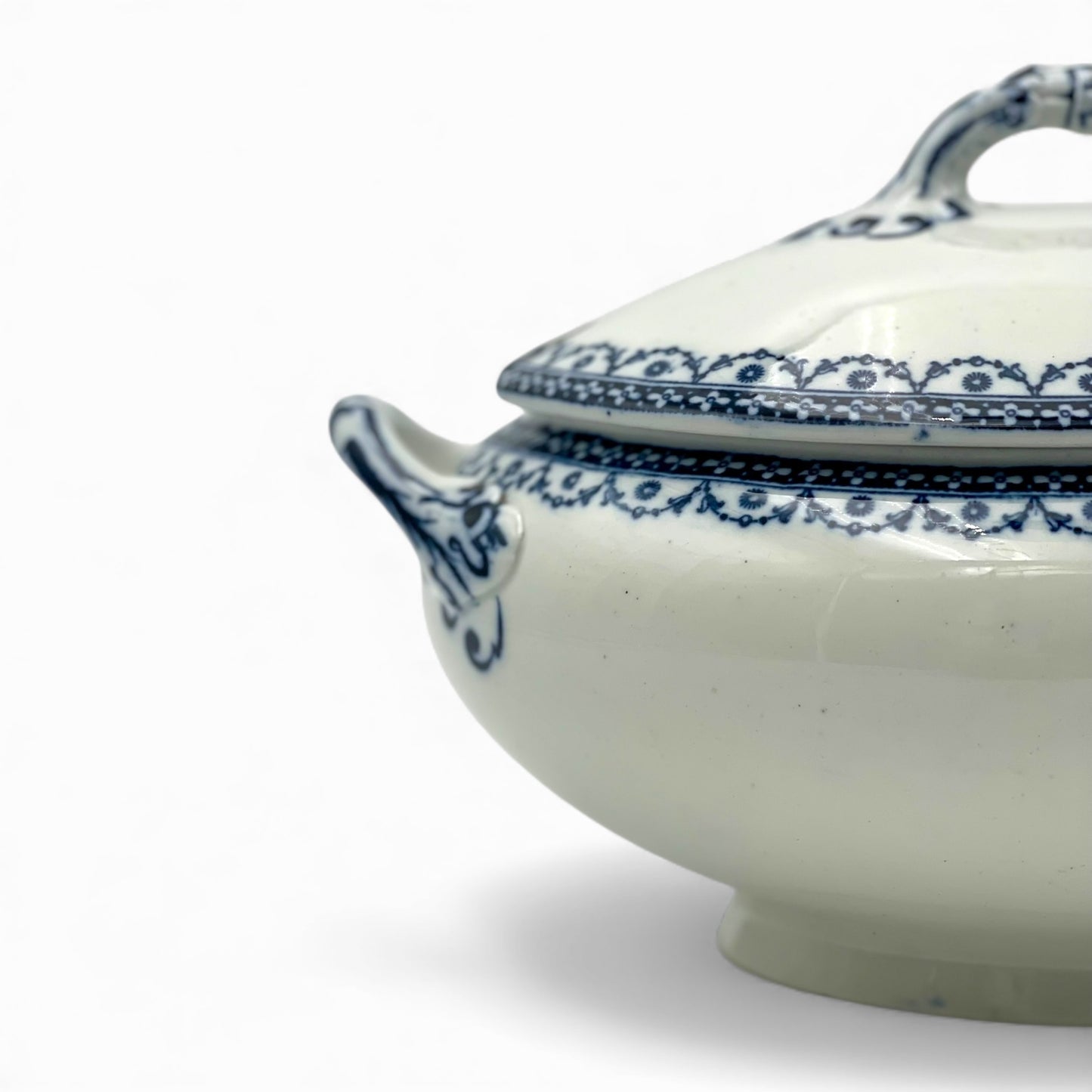 Antique “Flow blue” tureen