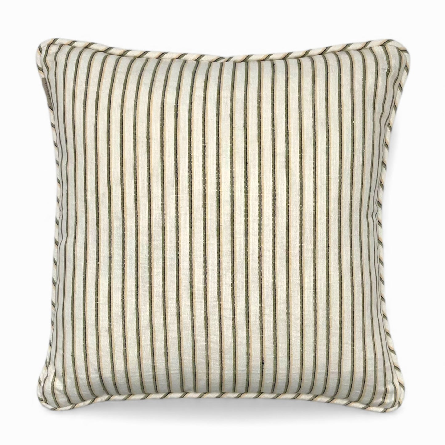 Pillow made with vintage Italian striped linen