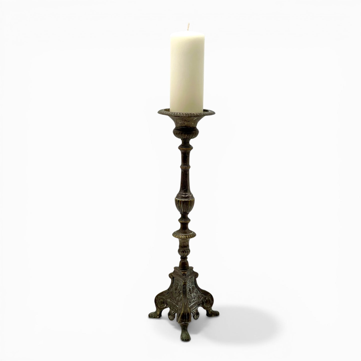 French Louis XV style bronze candle holder