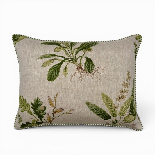 Pillow made with Anna French linen "Woodland"