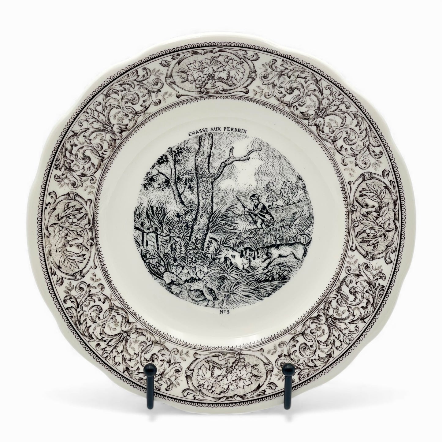 Set of six salad/dessert plates - Gien (France)