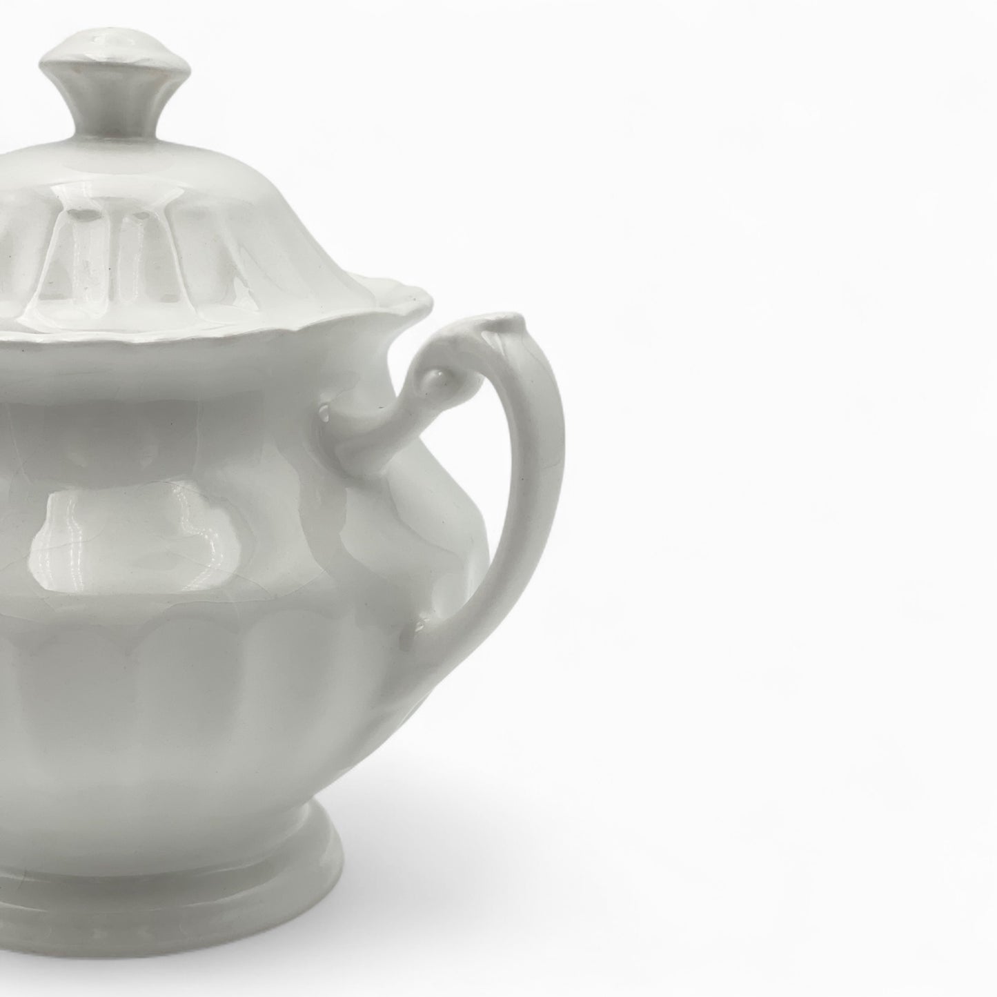 Vintage ironstone sugar bowl