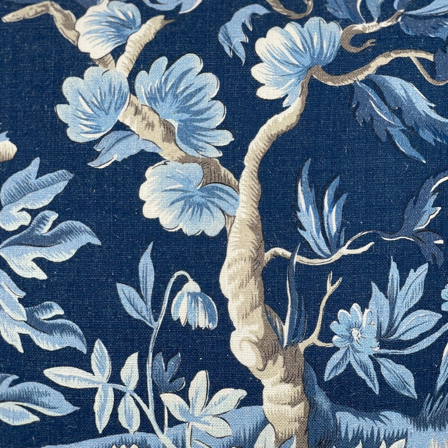 Pillow made with blue Anna French fabric