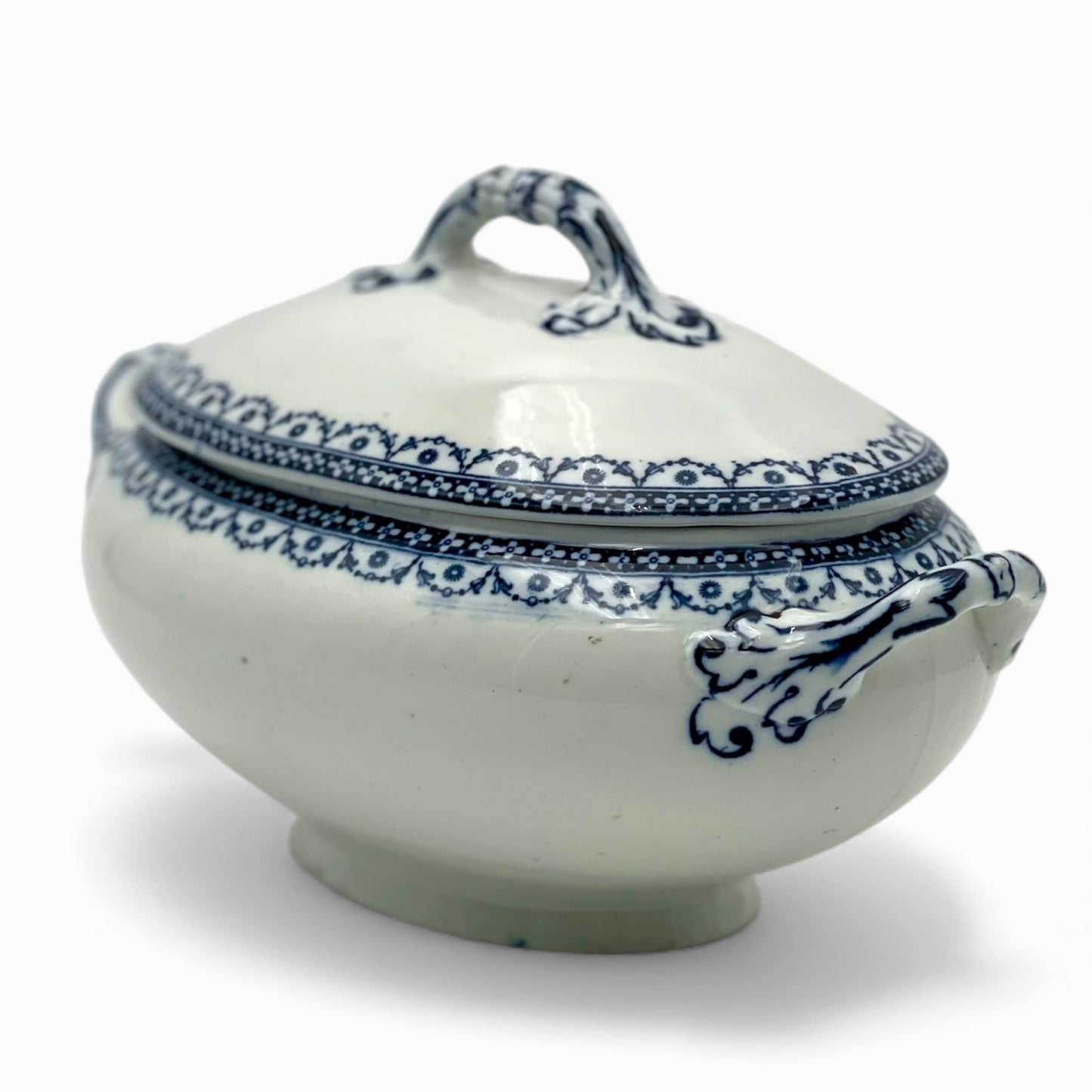 Antique “Flow blue” tureen