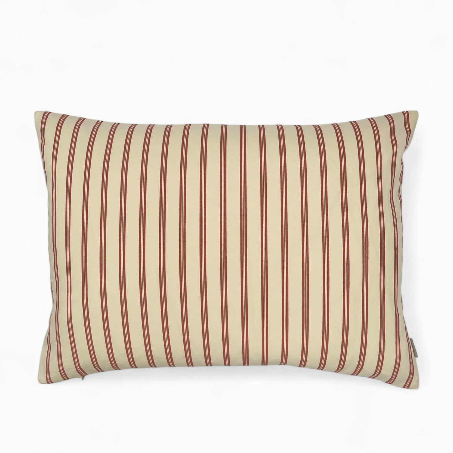 Pillow in vintage Italian red stripped fabric