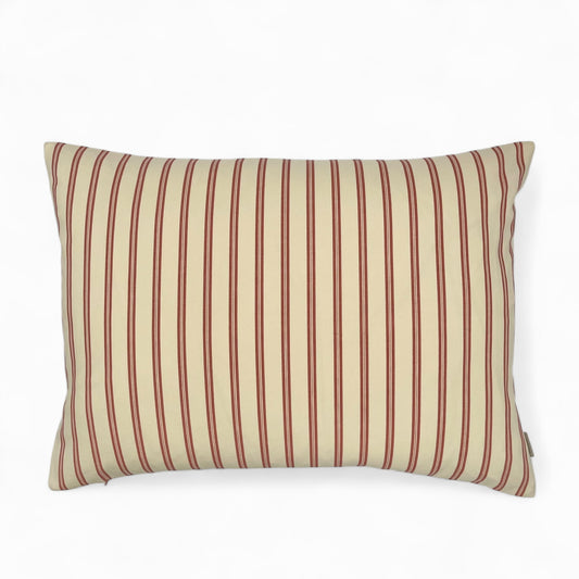 Pillow in vintage Italian red stripped fabric