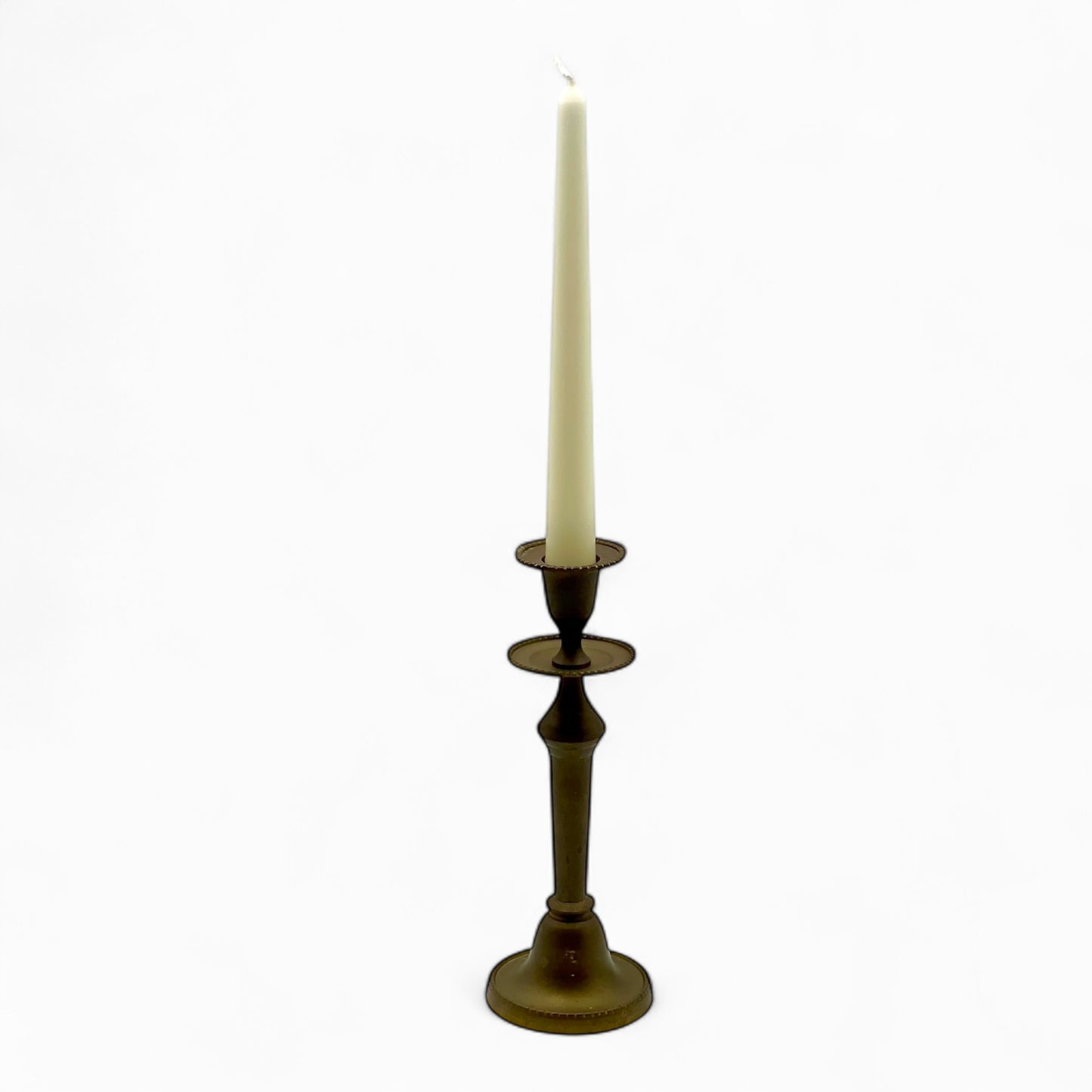 French vintage brass candlestick