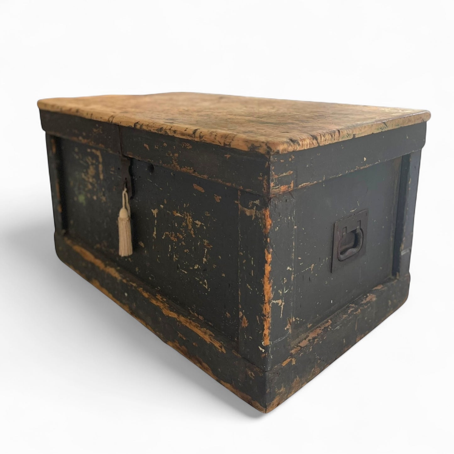 Antique carpenter wooden trunk