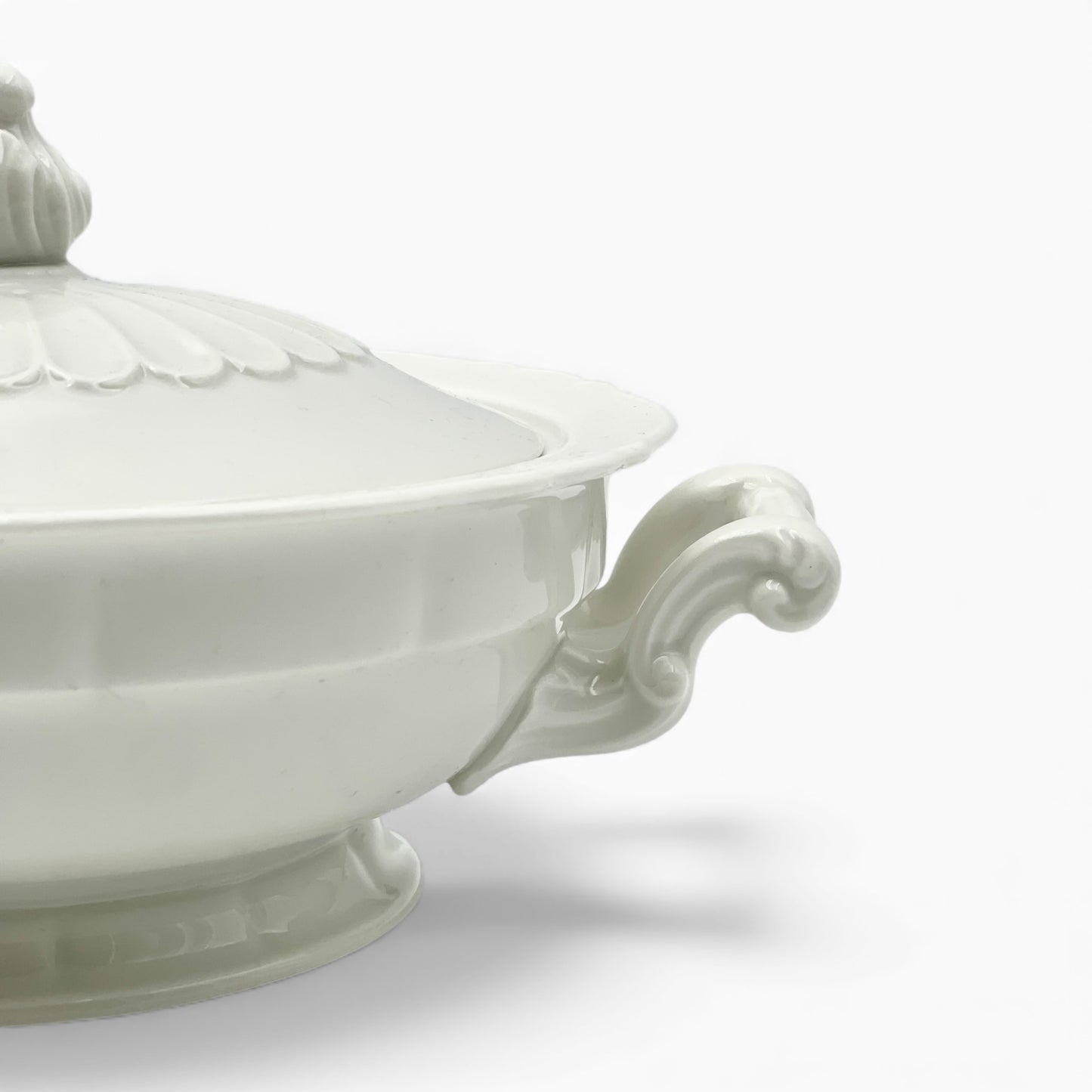 Antique Limoges white porcelain tureen