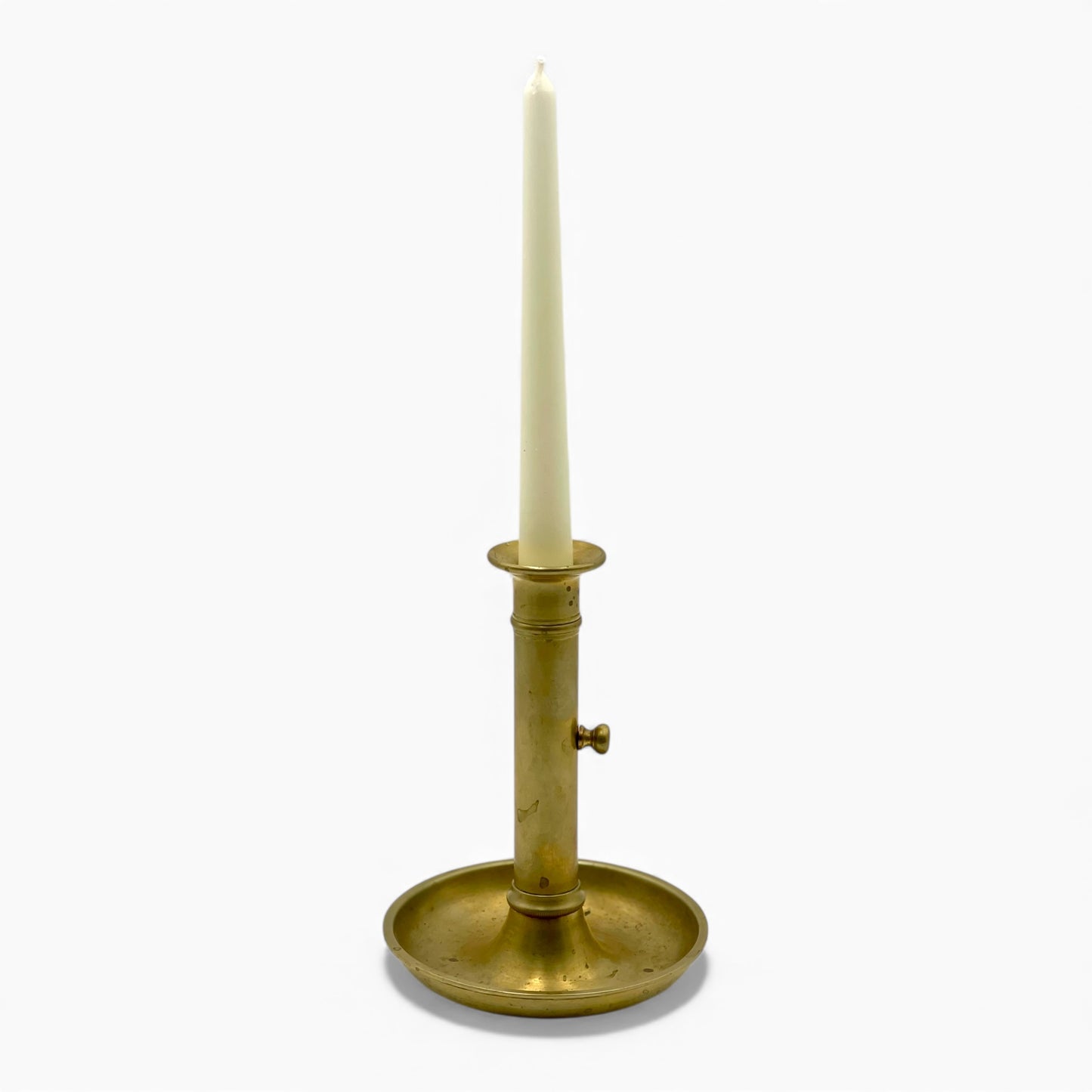French antique telescopic brass candlestick