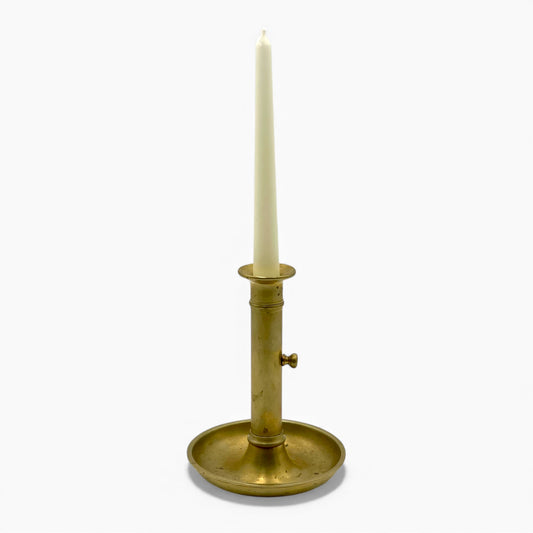 French antique telescopic brass candlestick