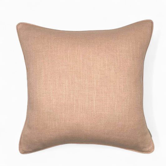 Vintage light pink 100% Italian linen pillow