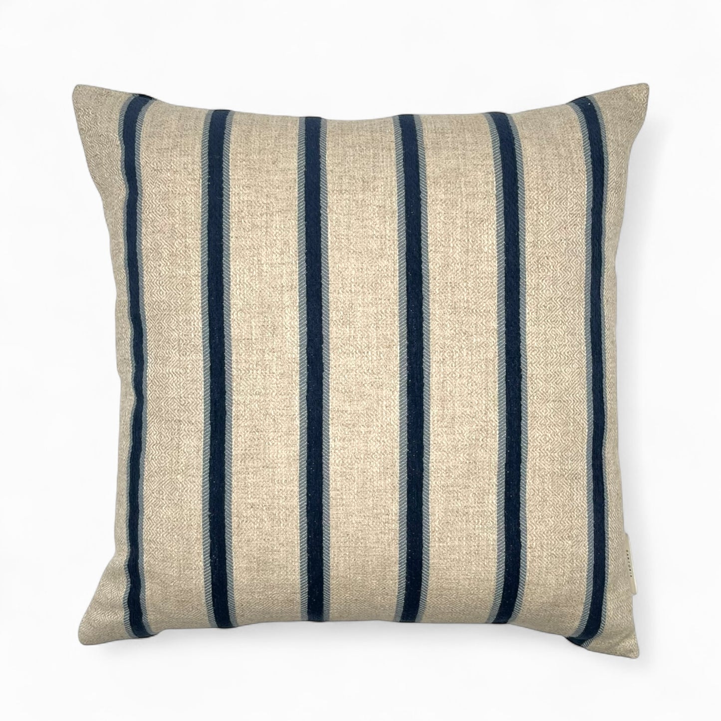 Pillow with velvet stripes