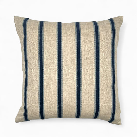 Pillow with velvet stripes