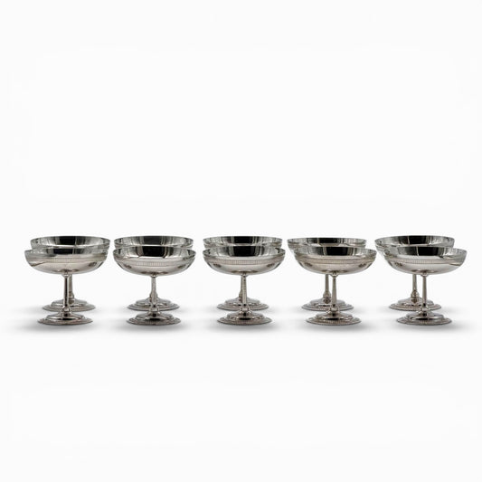 Set of 10 vintage Letang Remy or Guy Degrenne dessert copper