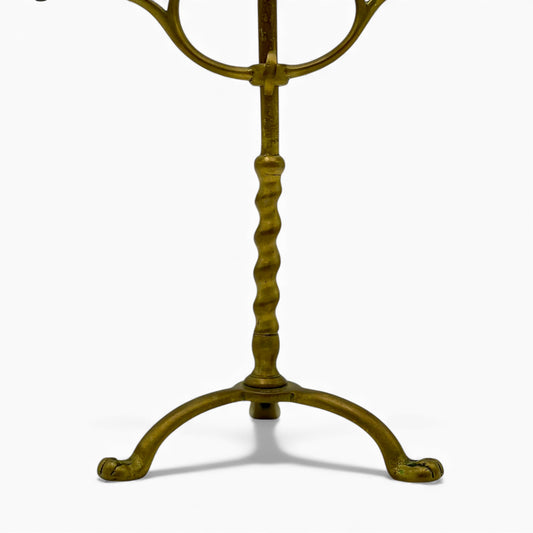 Vintage English adjustable brass candelabra